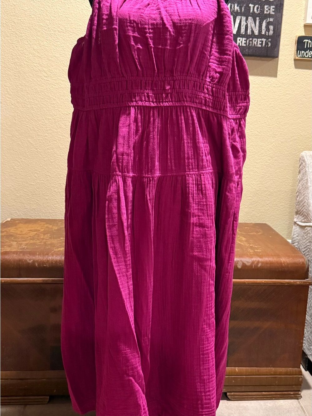 Women’s Fuchsia Tiered Maxi Skirt